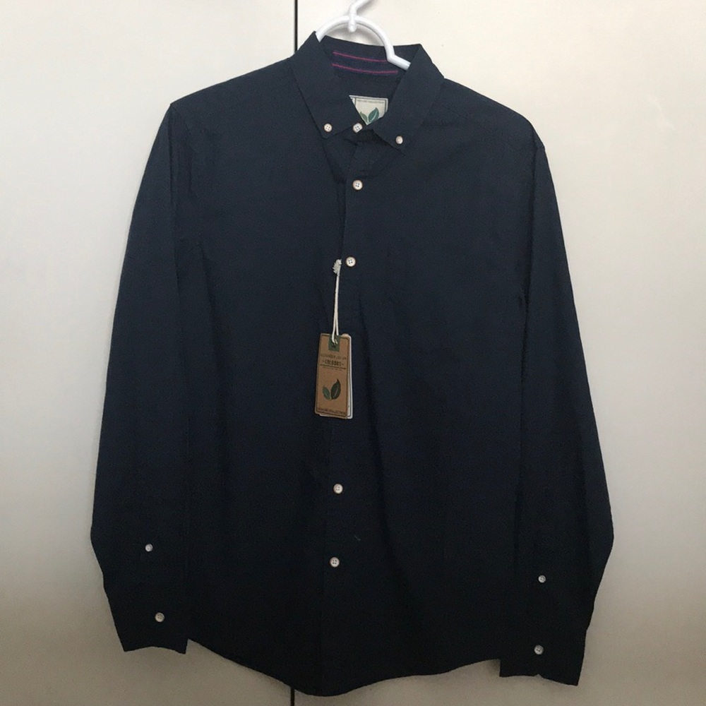 Alexander Julian Navy Blue Long Sleeve Shirt